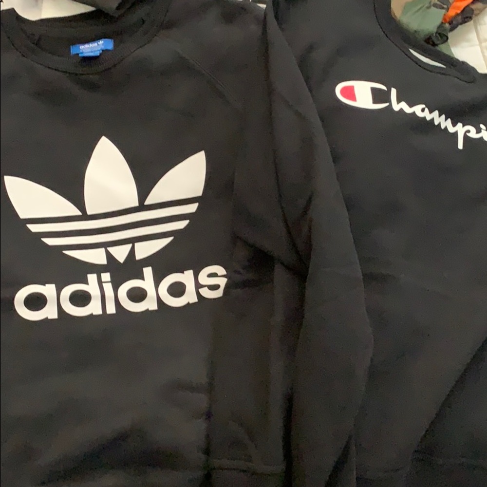 Adidas and champions sweater size M